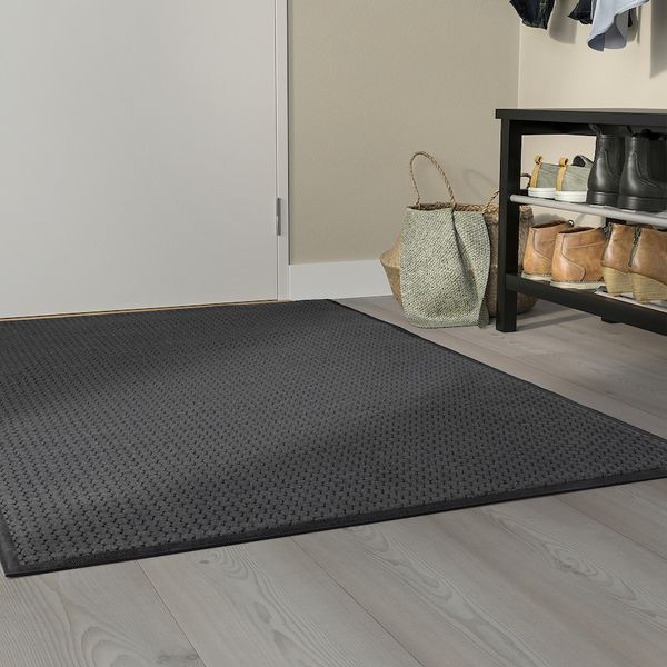 Придверный коврик IKEA VATTENVERK 100x150 см Темно-серый 405.170.20 405.170.20 ➜ Пакуємо МИ📦 фото