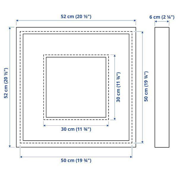 Рамка для фотографій IKEA SANNAHED 50x50 см Біла 805.281.68 805.281.68 ➜ Пакуємо МИ📦 фото