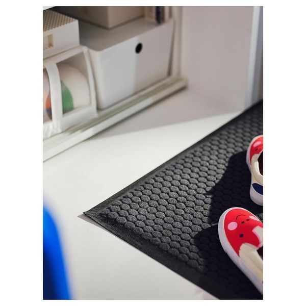 Придверный коврик IKEA VATTENVERK 100x150 см Темно-серый 405.170.20 405.170.20 ➜ Пакуємо МИ📦 фото