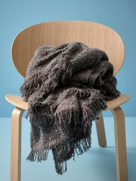 Плед IKEA SANDBRODD 00562038 Темно-сірий 005.620.38 ➜ Пакуємо МИ📦 фото