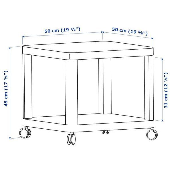 Столик на колесиках IKEA TINGBY Белый 202.959.30 202.959.30 ➜ Пакуємо МИ📦 фото
