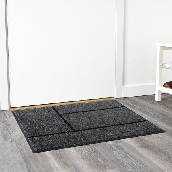 Килимок придверний IKEA K&Ouml;GE 69x90 см Сірий/чорний 302.879.39 302.879.39 ➜ Пакуємо МИ📦 фото