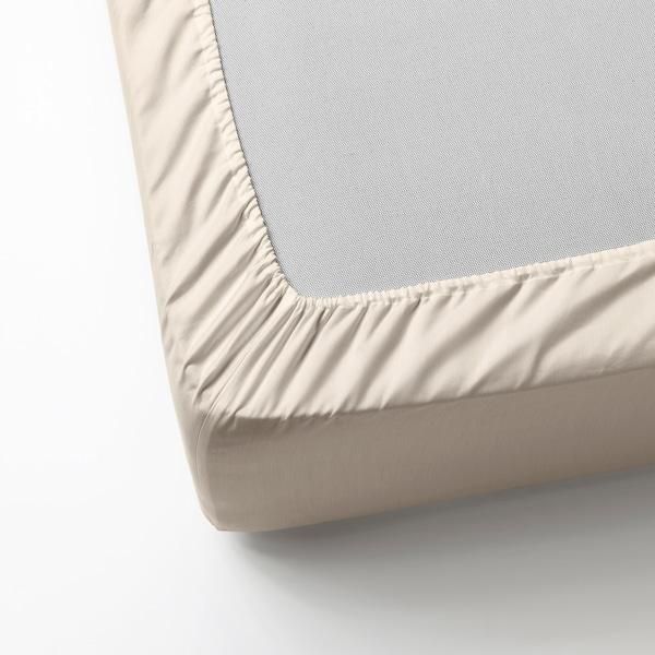 Простирадло IKEA DVALA 160x200 см Бежеве 503.571.63 503.571.63 ➜ Пакуємо МИ📦 фото