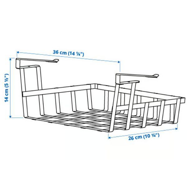 Кошик із затискачем IKEA P&Aring;LYCKE 36x26x14 см Чорний 606.051.29 606.051.29 ➜ Пакуємо МИ📦 фото