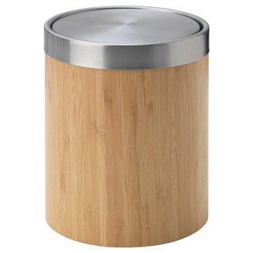 Контейнер для мусора IKEA TR&Auml;SKET 604.385.12 Бамбук/сталь 604.385.12 ➜ Пакуємо МИ📦 фото