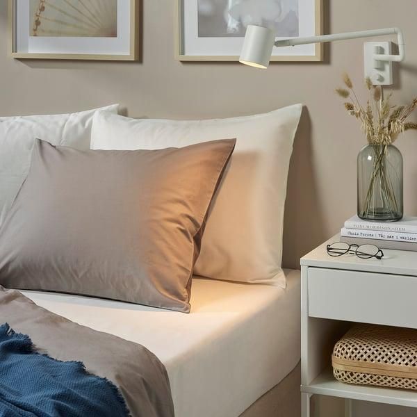 Простирадло на резинці IKEA F&Auml;RGM&Aring;RA 180x200 см Біле 803.477.28 803.477.28 ➜ Пакуємо МИ📦 фото