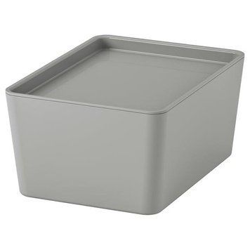 Контейнер із кришкою IKEA KUGGIS 13х18х8 см Сірий 095.967.60 095.967.60 ➜ Пакуємо МИ📦 фото