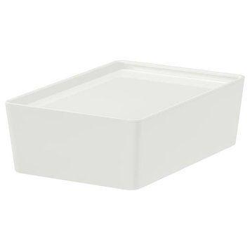 Контейнер із кришкою IKEA KUGGIS 18х26х8 см Білий 095.611.57 095.611.57 ➜ Пакуємо МИ📦 фото