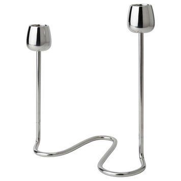 Підсвічник для 2 свічок IKEA SILVERP&Auml;RON Висота - 20 см Сріблястий 405.749.87 405.749.87 ➜ Пакуємо МИ📦 фото