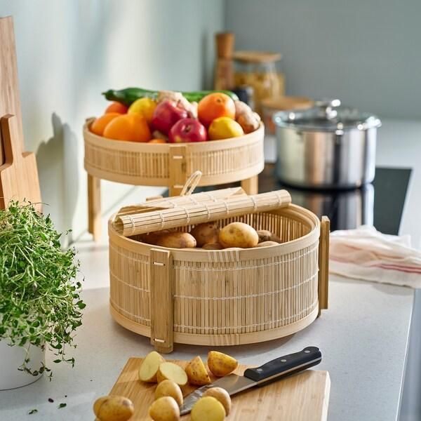 Корзина для фруктов/овощей IKEA KANELMOTT Бамбуковая 005.818.00 005.818.00 ➜ Пакуємо МИ📦 фото