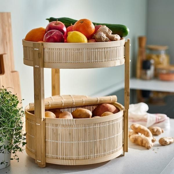 Корзина для фруктов/овощей IKEA KANELMOTT Бамбуковая 005.818.00 005.818.00 ➜ Пакуємо МИ📦 фото