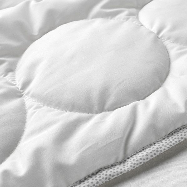 Ковдра для ліжечка IKEA LENAST 110х125 см Біло-сіра 703.730.58 703.730.58 ➜ Пакуємо МИ📦 фото