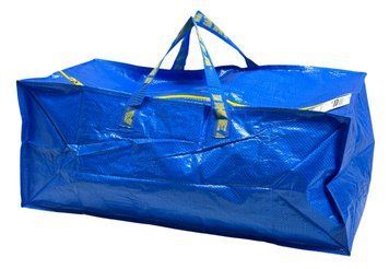 Сумка IKEA FRAKTA (ІКЕА ФРАКТА). Місткість - 76 літр. Навантаження - 25 кг. 90149148. Синя 901.491.48 ➜ Пакуємо МИ📦 фото