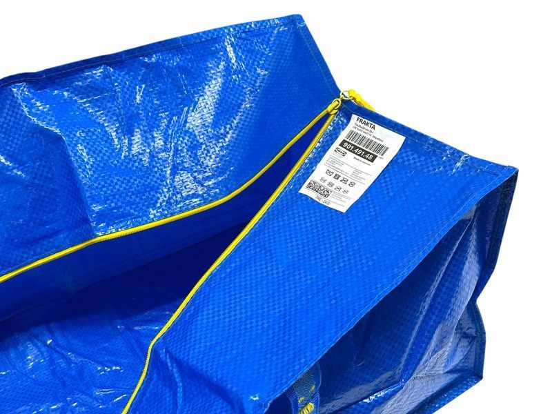 Сумка IKEA FRAKTA (ИКЕА ФРАКТА). Вместимость - 76 литр.&nbsp;Нагрузка - 25 кг. 90149148. Синяя 901.491.48 ➜ Пакуємо МИ📦 фото