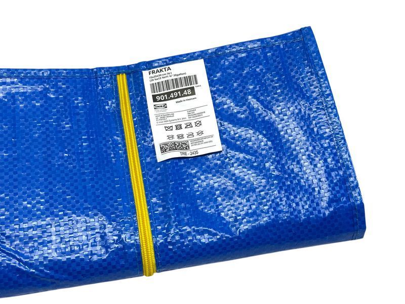 Сумка IKEA FRAKTA (ИКЕА ФРАКТА). Вместимость - 76 литр.&nbsp;Нагрузка - 25 кг. 90149148. Синяя 901.491.48 ➜ Пакуємо МИ📦 фото