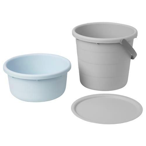 Набір відер із кришкою IKEA PEPPRIG 3 предмети 505.676.13 505.676.13 ➜ Пакуємо МИ📦 фото