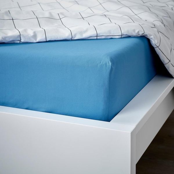 Простыня IKEA DVALA 80х200 см Синяя 005.768.70 005.768.70 ➜ Пакуємо МИ📦 фото