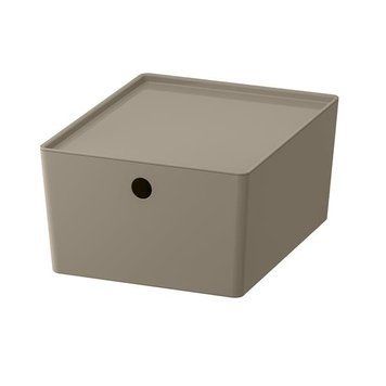 Контейнер з кришкою IKEA KUGGIS 26x35x15 см Сіро-бежевий 895.824.91 895.824.91 ➜ Пакуємо МИ📦 фото