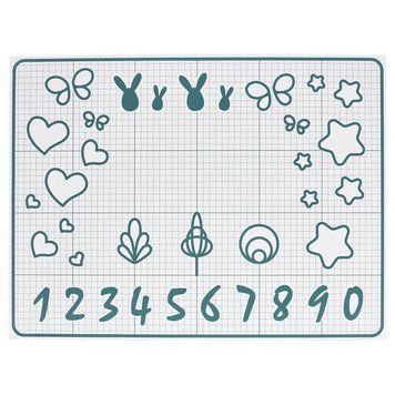 Силиконовый коврик IKEA BAKTRADITION (ИКЕА БАКТРАДИТИОН). Белый/бирюзовый. 604.801.67 604.801.67 ➜ Пакуємо МИ📦 фото