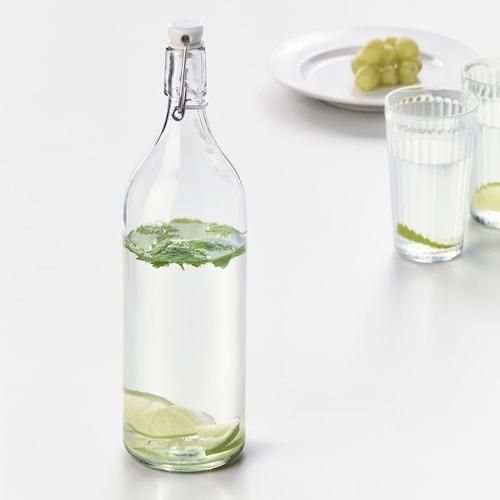 Пляшка із кришкою IKEA KORKEN (ІКЕА КОРКЕН). 30213552. Скляна 302.135.52 ➜ Пакуємо МИ📦 фото