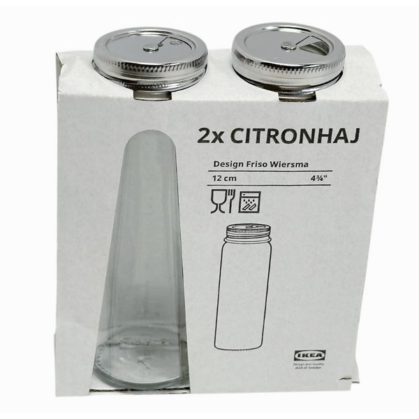 Набор баночек для специй IKEA CITRONHAJ 2 предмета 005.532.27 Стеклянные 005.532.27 ➜ Пакуємо МИ📦 фото