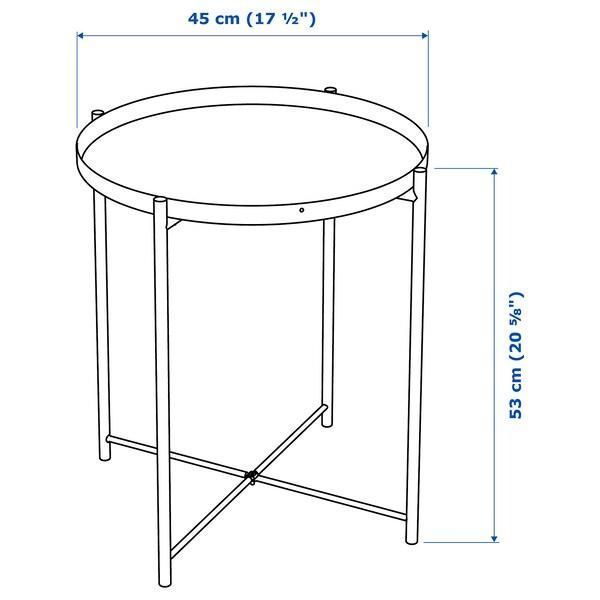 Столик-піднос IKEA GLADOM Сіро-зелений 45x53 см 705.784.51 705.784.51 ➜ Пакуємо МИ📦 фото