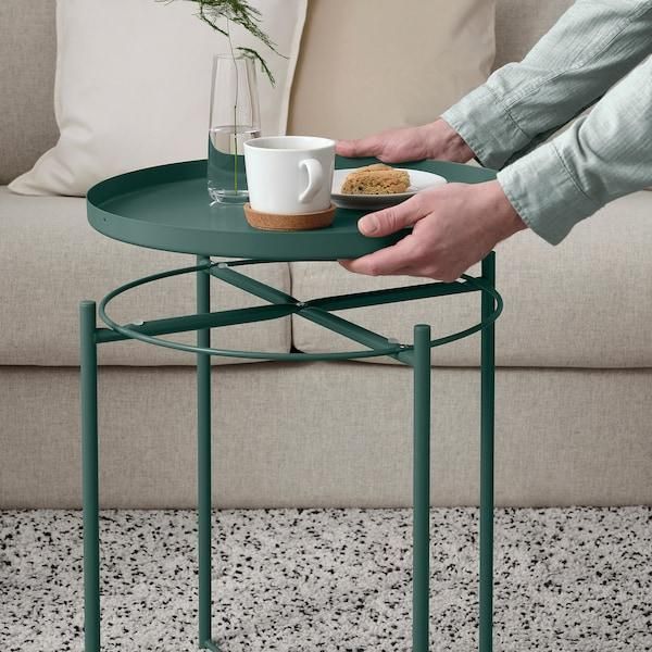 Столик-піднос IKEA GLADOM Сіро-зелений 45x53 см 705.784.51 705.784.51 ➜ Пакуємо МИ📦 фото