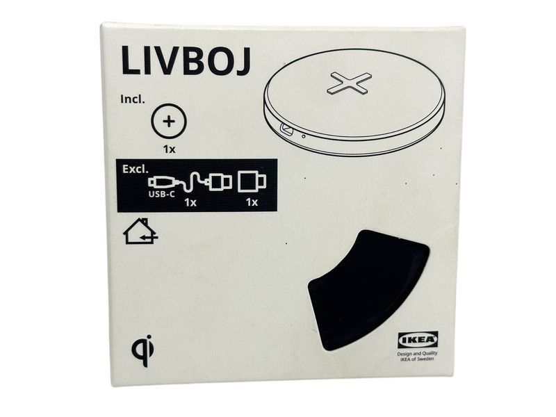Индуктивное зарядное устройство IKEA LIVBOJ (ИКЕА ЛИВБОЙ). 90465245. Черное 904.652.45 ➜ Пакуємо МИ📦 фото