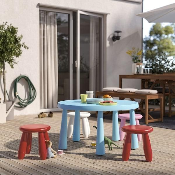 Табурет для дітей IKEA MAMMUT Червоний 705.819.91 705.819.91 ➜ Пакуємо МИ📦 фото