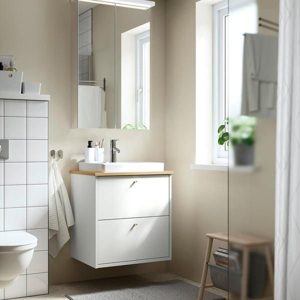 Шафка з дзеркалом IKEA LETTAN 60x15x95 см Біла 005.349.22 005.349.22 ➜ Пакуємо МИ📦 фото