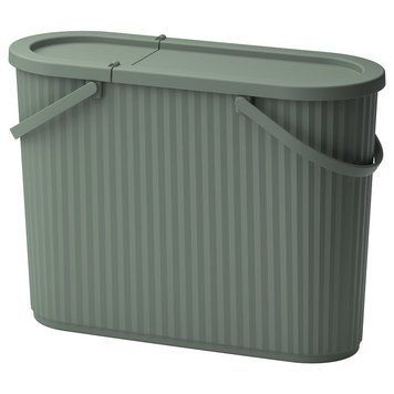 Ведро с крышкой IKEA DAMM&Auml;NG 005.599.79 Серо-зеленое 005.599.79 ➜ Пакуємо МИ📦 фото