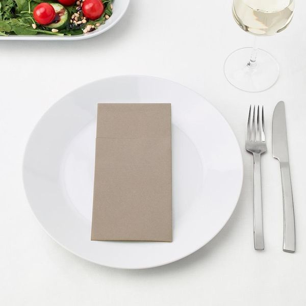 Набір серветок IKEA MOTTAGA 38x38 см Бежеві 25 штук 505.085.86 505.085.86 ➜ Пакуємо МИ📦 фото