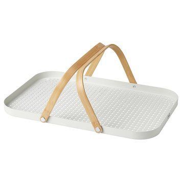 Поднос с ручками IKEA GR&Ouml;NFISK Белый / бамбук 205.790.66 205.790.66 ➜ Пакуємо МИ📦 фото