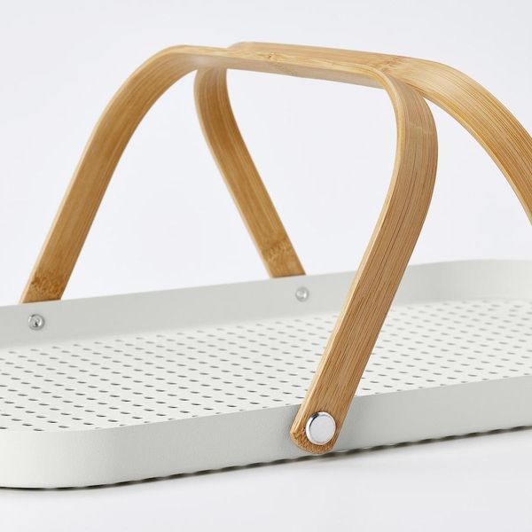 Піднос із ручками IKEA GR&Ouml;NFISK Білий / бамбук 205.790.66 205.790.66 ➜ Пакуємо МИ📦 фото