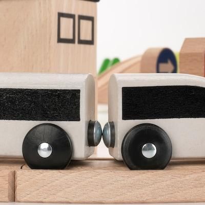 Набір поїздів та колій IKEA LILLABO (ІКЕА ЛІЛЛАБО). 20330066. 45 предметів 203.300.66 ➜ Пакуємо МИ📦 фото