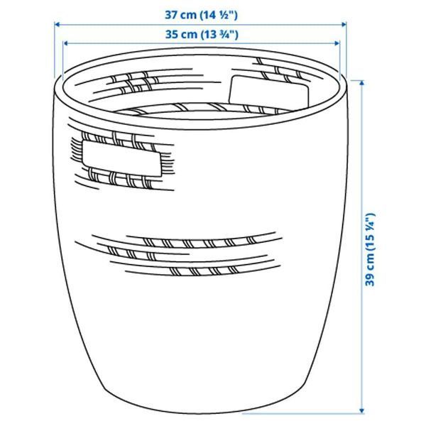 Горшок для цветов IKEA R&Aring;GKORN Диаметр - 32 см Для дома / улицы 404.075.59 404.075.59 ➜ Пакуємо МИ📦 фото