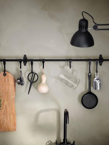 Набор крючков для кухни IKEA HULTARP 5 предметов 10444445 Черные 104.444.45 ➜ Пакуємо МИ📦 фото