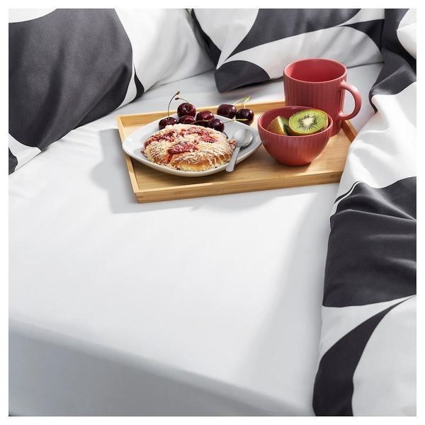 Простыня на резинке IKEA BRUKSVARA 140x200 см Белая 305.746.00 305.746.00 ➜ Пакуємо МИ📦 фото