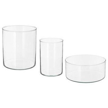 Набор ваз IKEA CYLINDER 3 предмета Стеклянные 801.750.91 801.750.91 ➜ Пакуємо МИ📦 фото