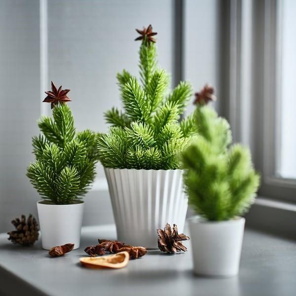 Штучна рослина IKEA VINTERFINT Висота: 17 см Ялинка 506.065.44 506.065.44 ➜ Пакуємо МИ📦 фото