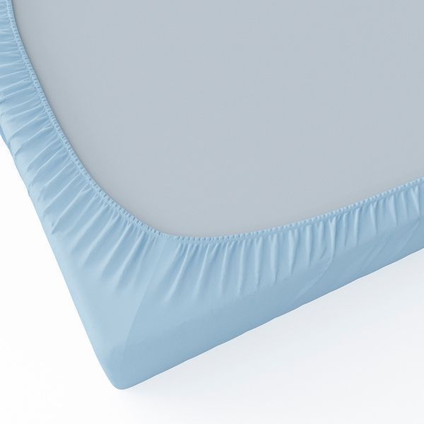 Простыня на резинке IKEA BRUKSVARA 160x200 см Голубая 605.786.49 605.786.49 ➜ Пакуємо МИ📦 фото