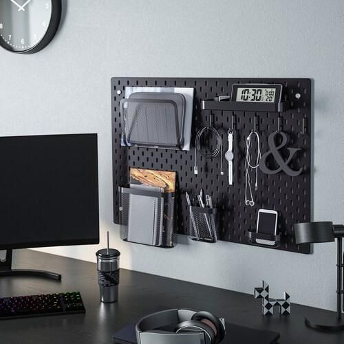 Набор корзин для настенного органайзера IKEA SK&Aring;DIS 3 предмета 405.699.43 Черный 405.699.43 ➜ Пакуємо МИ📦 фото