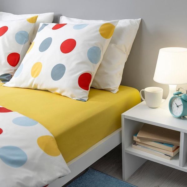 Простирадло на гумці IKEA BRUKSVARA 140x200 см Жовте 905.746.02 905.746.02 ➜ Пакуємо МИ📦 фото