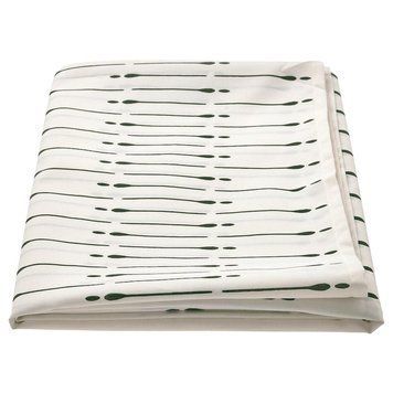 Скатертина IKEA TUVIRIS 145x240 см Біла / темно-зелена 805.708.45 805.708.45 ➜ Пакуємо МИ📦 фото