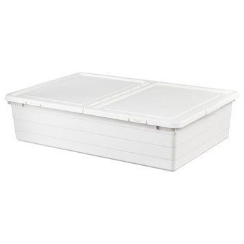 Контейнер із кришкою на 2 відділення IKEA SOCKERBIT 50x77x19 см Білий 204.115.24 204.115.24 ➜ Пакуємо МИ📦 фото