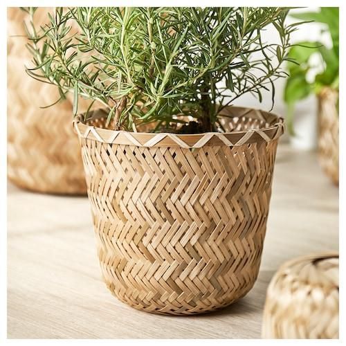 Горшок для цветов IKEA KLYNNON Диаметр - 15 см 605.164.06 Бамбуковая 605.164.06 ➜ Пакуємо МИ📦 фото