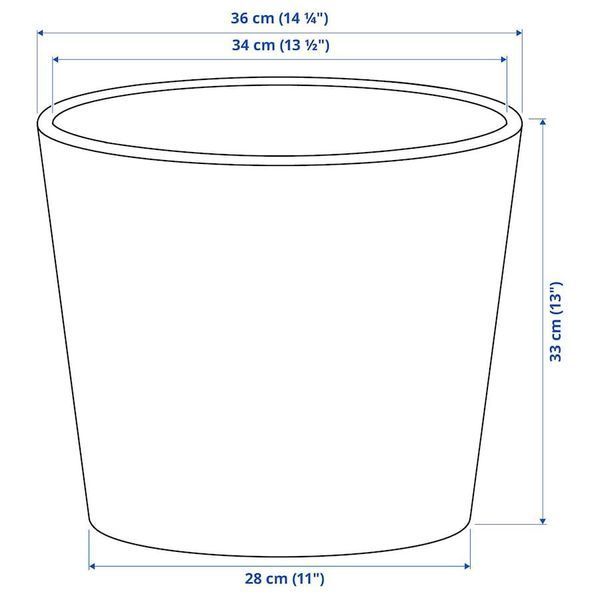 Горщик для квітів IKEA SOJAB&Ouml;NA Діаметр - 32 см Білий 205.335.92 205.335.92 ➜ Пакуємо МИ📦 фото