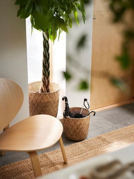 Горщик для квітів IKEA KLYNNON Діаметр - 24 см 205.164.08 Бамбукова 205.164.08 ➜ Пакуємо МИ📦 фото