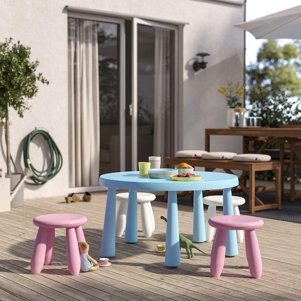 Табурет для дітей IKEA MAMMUT Рожевий 605.819.96 605.819.96 ➜ Пакуємо МИ📦 фото