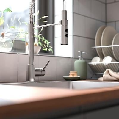 Смеситель для кухни IKEA VIMMERN (ИКЕА ВИММЕРН). 80519951. Стальной 805.199.51 ➜ Пакуємо МИ📦 фото